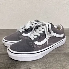 VANS OLD SKOOL オールドスクール スエード×キャンバス ローカット スニーカー 24cm グレー ユニセックス レディース