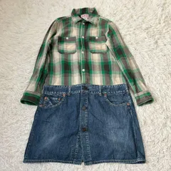 DENIMデニムダンガリー　ドッキング　シャツ　デニム　ワンピースのサムネイル