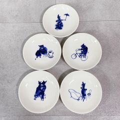 有田焼【青花】異人さん党イラスト入り食器セット - メルカリ