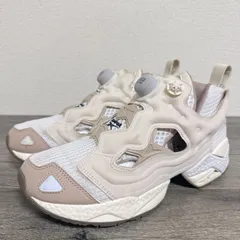 Reebok リーボック インスタポンプフューリー95 100010000 メッシュ スニーカー 24.5cm アラバスター 白×ベージュ ユニセックス レディース