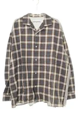 ウィズ WHIZ CHOP SHIRT GRAY Lサイズ WL-S-100 グラデーション オープンカラー チェック シャツ 長袖 グレー 【ブランド古着ベクトル】【中古】■260423のサムネイル