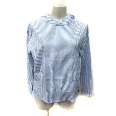 ザラ ZARA パーカー プルオーバー シャツ ブラウス ストライプ 長袖 マルチカラー /YI