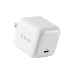 エレコム USB 充電器 65W PD PPS対応 1ポート USB-C GaN II コンパクト 折りたたみプラグ PSE適合 MacBook iPad iPhone Switch 対応 ホワイト MPA-AC12465WH 【佐川急便にて5営業日以内発送】