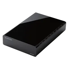 エレコム 外付けHDD 8TB テレビ録画用 4K対応 据え置き型 24時間連続録画・地デジ約1000時間 静音ファンレス アクオス・ブラビア・レグザ対応 USB3.2 Gen1 ブラック ELD-HTV080UBK 【佐川急便にて5営業日以内発送】のサムネイル