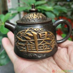 銅器 茶壺 提梁壺 徳利 茶道具 水筒 装飾品 工芸品 置物 銅器 水筒 提梁壺 八宝壺 法宝壺 家具工芸 置物 - メルカリ