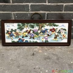 英国 テディベア木製 額絵 壁掛け カントリー雑貨 イングランド製 