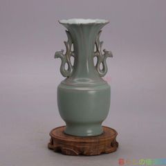 青白釉 八角形 花瓶 持ち手付き - メルカリ