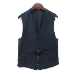 ビーミングバイビームス B:MING LIFE STORE by BEAMS ベスト 前開き 総裏地 44 M 紺 ネイビー /YI