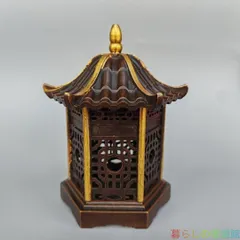 銅器 亭子薫香炉 茶道具 香道具 蓋置 置物 工芸品 美術品 置物 上品】亭子薫香炉 銅製 香道具 茶道具 蓋置 インテリア 工芸品 美術品