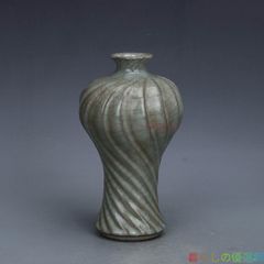 黑釉 斑変 蒜頭 瓢箪型 花瓶 宋元時代 高さ約28.1cm - メルカリ