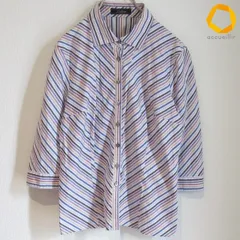 レリアン Leilian シャツ ブラウス 七分袖 ストライプ レディース [a1007272]