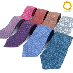 #ae エルメス HERMES ネクタイ 8本 セット 総柄 シルク 絹 100％ フランス製 まとめ ヴィンテージ メンズ [998245] k01