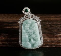 中古 和田玉 人物騎乗瑞獣彫刻 辟邪風 玉石掌中鑑賞置物 CL0296 - メルカリ