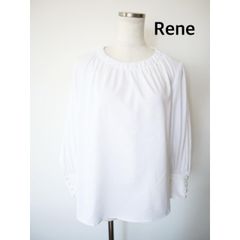Rene❤︎シンプル袖口デザインカットソー❤︎七分丈ブラック - メルカリ