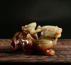 希少時代物 天然石 置物 オブジェ 骨董品 彫刻 龍 龍神 - メルカリ