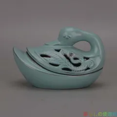 上品】宋汝窯藍釉白鳥薫香炉 工芸品 美術品 置物zw427 - メルカリ