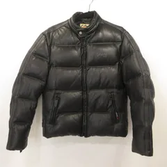 【姫路東店】 中古 schott | ショット ダウンジャケット モーターサイクル レザーダウン ジャケット 3141023 ブラック サイズ：XL 【93】のサムネイル