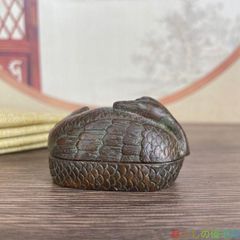 墨盒 筆舐 硯台 文房四宝 書道具 文房具 銅製 現代工芸品 美術品置物