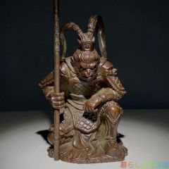 ITALY アンティーク 大理石台座 バイキングの戦士 ブロンズ銅像 No211