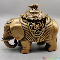 銅 細工 象炉 室内 茶室薫香炉 香道具 工芸品 置物 - メルカリ