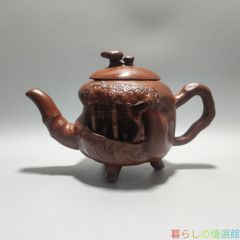 常滑焼 朱泥 狸 急須 伯勇造 茶器 茶道具 煎茶器 - メルカリ
