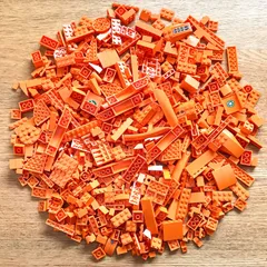 レゴ 正規品 中古 まとめ売り 約700g オレンジ 大量 レゴブロック【管理番号：3654】