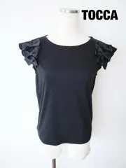 【2025年製】TOCCA　トッカ　BOW PARTY Tシャツ　2025年製　定価19800円　Sサイズ　ブラック　綿100%　半袖　上品　可愛い　送料込み　6466411のサムネイル