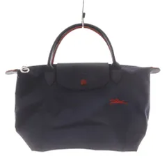 ロンシャン LONGCHAMP ル プリアージュ クラブ S トートバッグ ハンドバッグ ナイロン レザー 紺 ネイビー 赤 レッド L1621619556 /AN11
