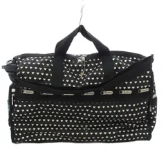レスポートサック LesportSAC ボストンバッグ ショルダーバッグ ハート柄 黒 ブラック /TK