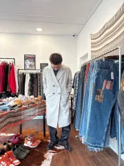 BEAMS ビームス ウール ブレンド ダブル コート