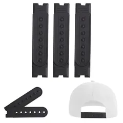 【新着商品】帽子 アジャスター 交換ストラップ FINGOOO スナップバック式 キャップ 留め具 修理 DIY 補修 交換 (ブラック3個セット)