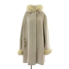 エフデ ef-de コート 17（4L-5L） ベージュ フード ファー 長袖 /DU