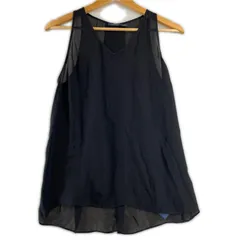 美品 POLO RALPH LAUREN ポロ・ラルフローレン 無地 春夏 SS ノースリーブTシャツ シルク ブラック レディース S【古着】【中古】【送料無料】