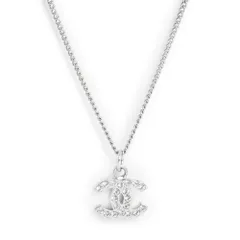 シャネル A28942 ココマーク ラインストーン シルバー ネックレス ペンダント 箱付 CHANEL（未使用保管品）
