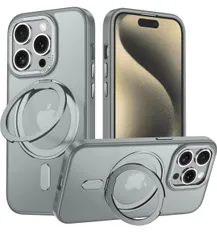★iPhone 14 Pro 用 ケース Magsafe対応 360°回転スタンド アイフォン14プロ 携帯ケース リング マグネット ワイヤレス充電 縦横多角度 対応 カバー Uovon アイホン14プロ スマホケース 車載ホルダー ストラップ ナチュラルのサムネイル