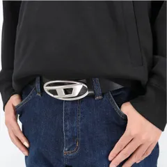 ■DIESEL ディーゼル X08516 PR666 b-1dr ベルト ロゴバックル ブラック メンズ レディース ユニセックス プレゼント レザー 大きいサイズあり