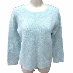 エニィスィス エニシス anySiS ニット セーター 長袖 アルパカ混 3 L 水色 ライトブルー /YK
