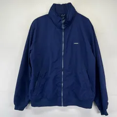 古着 ランズエンド Lands' End ジャケット フーディー フルジップ ワンポイントロゴ メッシュライナー L  ネイビー系 メンズ
