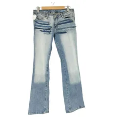 ユーズドフルギ USED古着 {{AZZURE}} パッチワークデザイン ダメージ加工 デニムパンツ メンズ US：32-33 