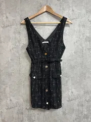 REDYAZEL レディアゼル ジャンスカ 前ボタン付き ツイード ワンピース sizeS/黒 ◆■ レディース