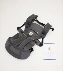 エルゴベビー ベビーキャリア OMNI breeze オムニブリーズ グラファイトグレー ポーチ欠品 新生児OK クリーニング済み A364003