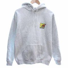 フリークスストア FREAKS STORE パーカー プルオーバー 裏起毛 ロゴ刺しゅう 長袖 S ライトグレー /YK