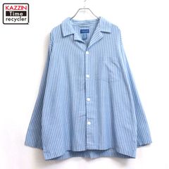 KEBOZ ケボズ ストライプシャツ オーバーサイズ サイドポケットあり XL