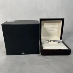 【管2603-339】Dunhill ダンヒル ネクタイピン シルバー × ゴールドカラー ケース付き タイバー 中古 メンズ 小物