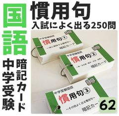 中学受験国語 慣用句の暗記カード 言葉ナビ サピックス 国語教材【062