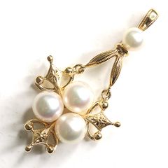 K18 ミキモト パール 6.5mm 7.0mm ダイヤモンド チャーム - メルカリ