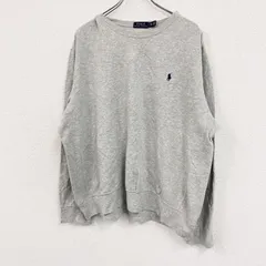 POLO RALPH LAUREN　ポロ・ラルフローレン　スウェット/トレーナー　前V　灰色　グレー　XXLサイズ　古着