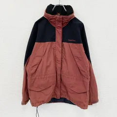 mont-bell　モンベル　マウンテンパーカー　中綿入り　比翼仕立て　赤　レッド　黒　ブラック　Mサイズ　古着