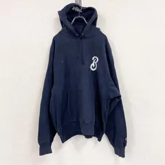 00s　Champion　チャンピオン　プレミアムリバースウィーブ　スウェットパーカー/フーディー　ネイビー　XLサイズ　古着