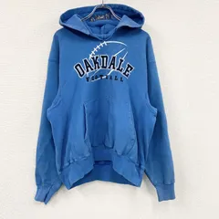 00s　Champion　チャンピオン　プレミアムリバースウィーブ　スウェットパーカー/フーディー　青　ブルー　Lサイズ　古着